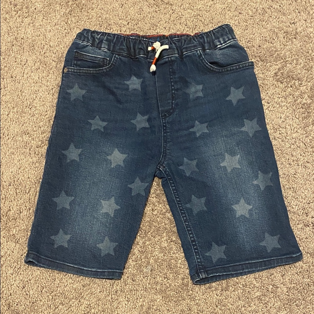 Mini Boden Starry Blue Kids Denim Shorts